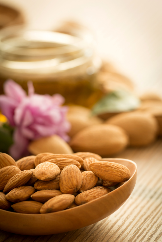 almonds used to make homemade marzipan