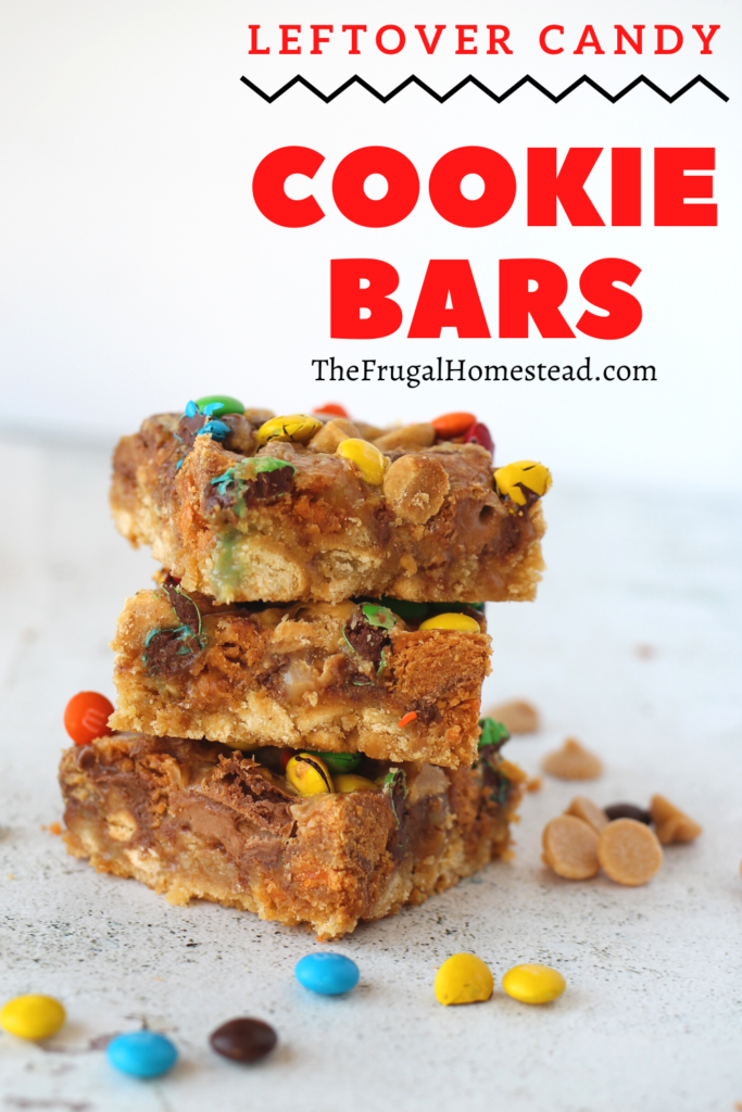 Easy 4-ingredient Leftover Candy Cookie Bars